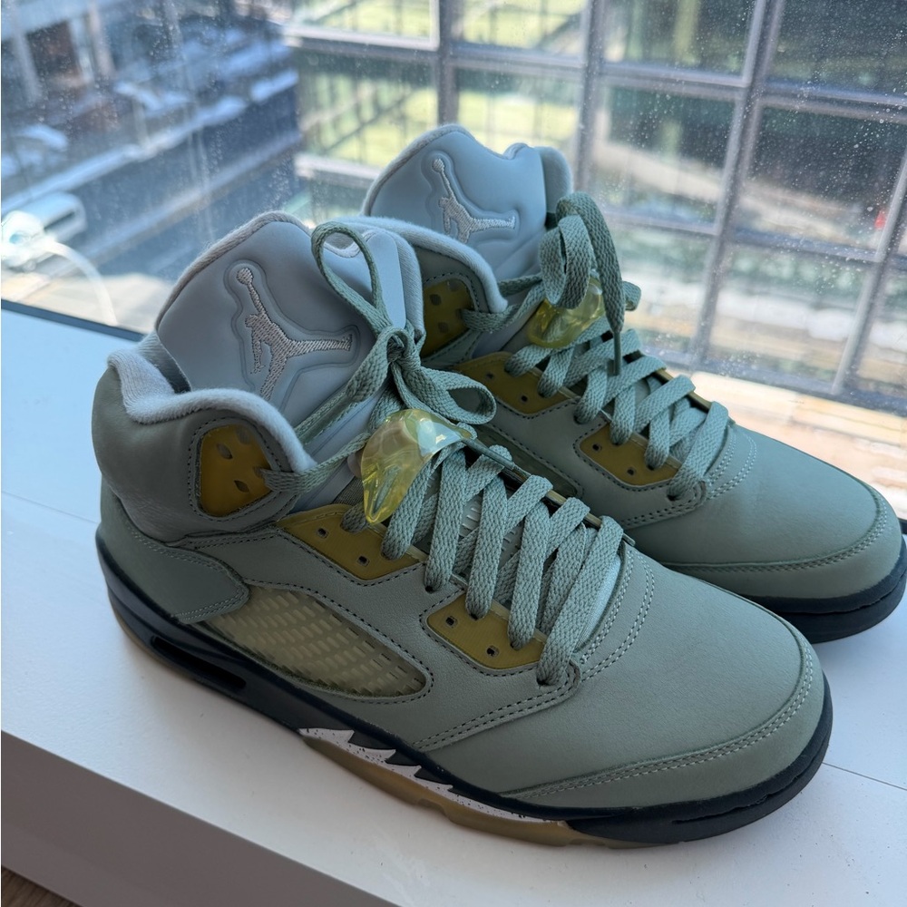 Air Jordan Retro Sneakers in Green and Yellow